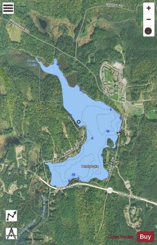 Pearly Lake depth contour Map - i-Boating App - Satellite