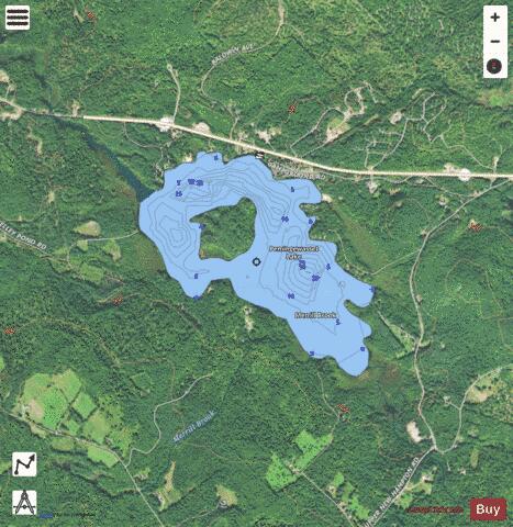 Pemingewasset Lake depth contour Map - i-Boating App - Satellite