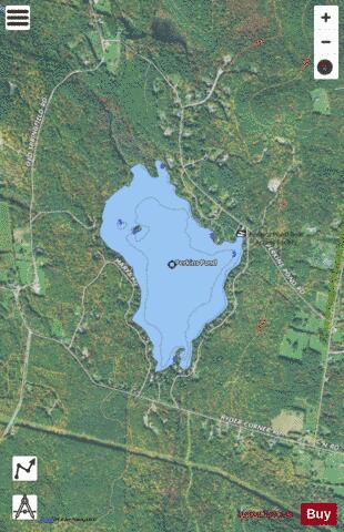 Perkins Pond depth contour Map - i-Boating App - Satellite
