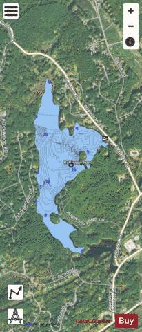 Robinson Pond depth contour Map - i-Boating App - Satellite