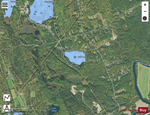 Rolf Pond depth contour Map - i-Boating App - Satellite