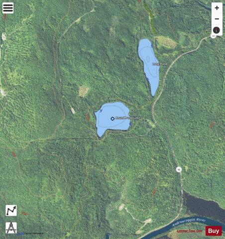 Round Pond Lake depth contour Map - i-Boating App - Satellite