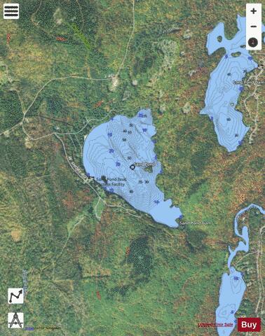 Sand Pond depth contour Map - i-Boating App - Satellite