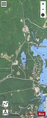 Shaw Pond depth contour Map - i-Boating App - Satellite