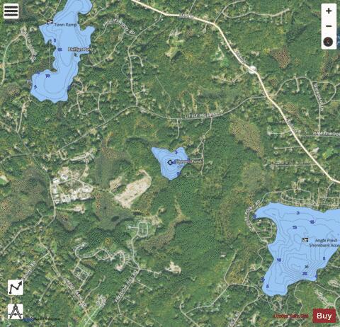 Showell Pond depth contour Map - i-Boating App - Satellite
