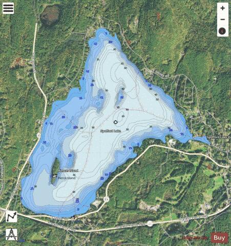Spofford Lake depth contour Map - i-Boating App - Satellite