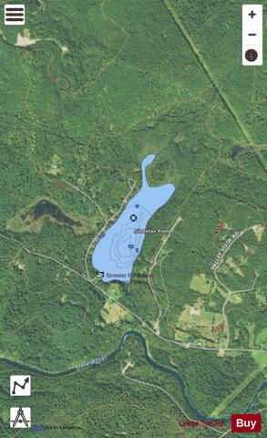 Streeter Pond depth contour Map - i-Boating App - Satellite