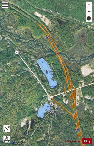 Tom Pond depth contour Map - i-Boating App - Satellite