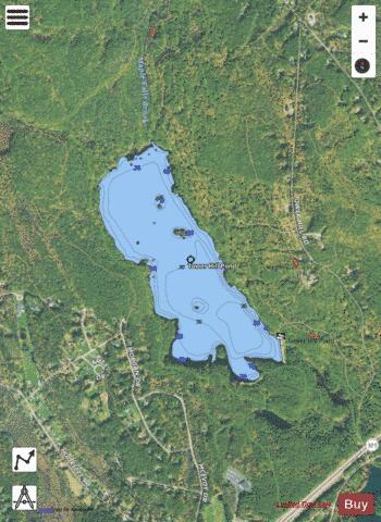 Tower Hill Pond depth contour Map - i-Boating App - Satellite
