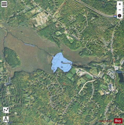 Turee Pond depth contour Map - i-Boating App - Satellite