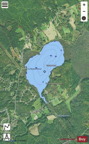 Turtle Pond depth contour Map - i-Boating App - Satellite