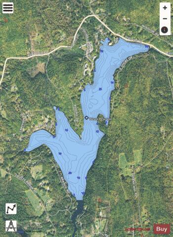 Weare Reservoir depth contour Map - i-Boating App - Satellite