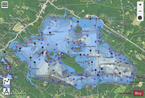Lake Wentworth depth contour Map - i-Boating App - Satellite