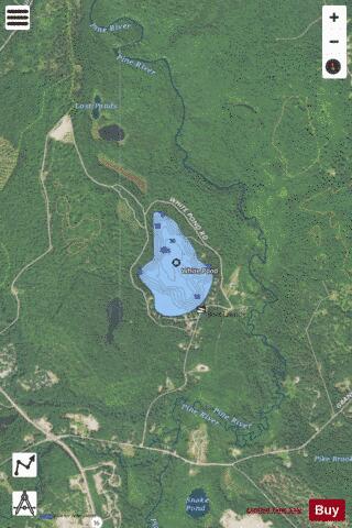 White Pond depth contour Map - i-Boating App - Satellite