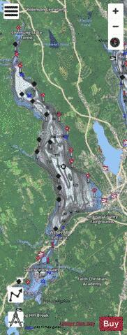 Lake Winnisquam depth contour Map - i-Boating App - Satellite
