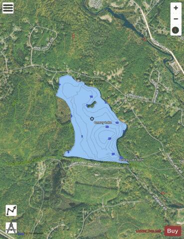 Onway Lake depth contour Map - i-Boating App - Satellite