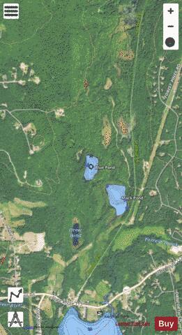 Blue Pond depth contour Map - i-Boating App - Satellite
