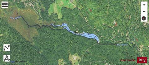 Bog Pond depth contour Map - i-Boating App - Satellite