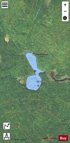 Elbow Pond depth contour Map - i-Boating App - Satellite