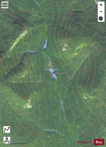 Greeley Ponds depth contour Map - i-Boating App - Satellite