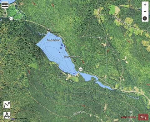 Lower Baker Pond depth contour Map - i-Boating App - Satellite