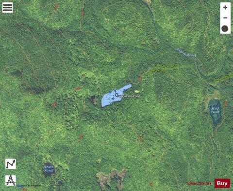 Peaked Hill Pond depth contour Map - i-Boating App - Satellite