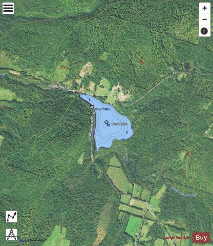 Pearl Lake depth contour Map - i-Boating App - Satellite
