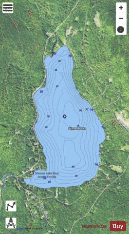 Stinson Lake depth contour Map - i-Boating App - Satellite