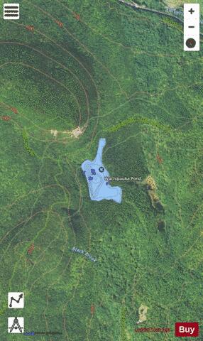 Wachipauka Pond depth contour Map - i-Boating App - Satellite