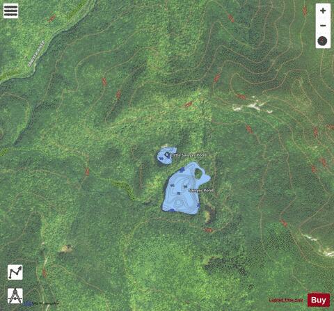 Little Sawyer Pond depth contour Map - i-Boating App - Satellite