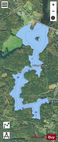 Bellamy Reservoir depth contour Map - i-Boating App - Satellite