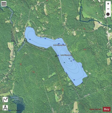 Lake Winnepocket depth contour Map - i-Boating App - Satellite