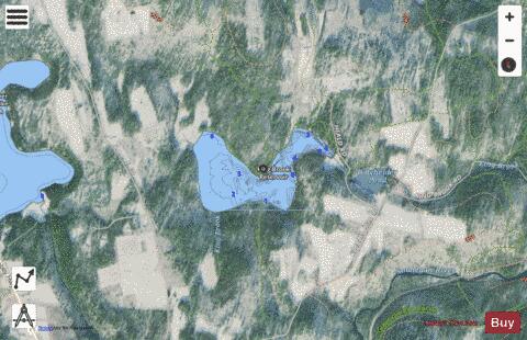 King Brook Reservoir depth contour Map - i-Boating App - Satellite