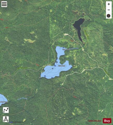 Trio Pond depth contour Map - i-Boating App - Satellite