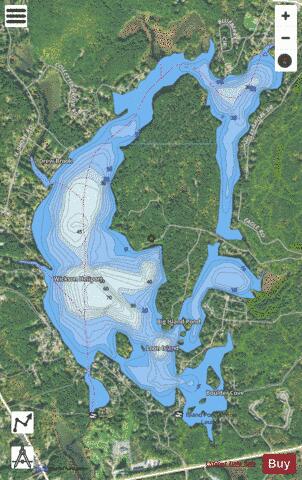 Big Island Pond depth contour Map - i-Boating App - Satellite
