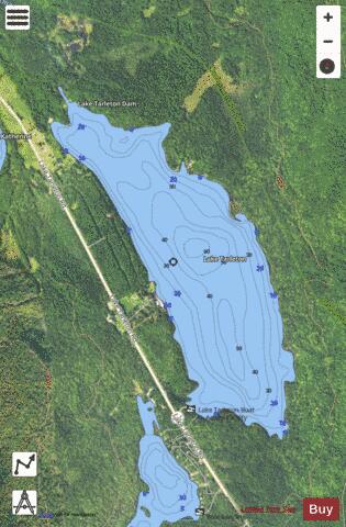 Lake Tarleton depth contour Map - i-Boating App - Satellite