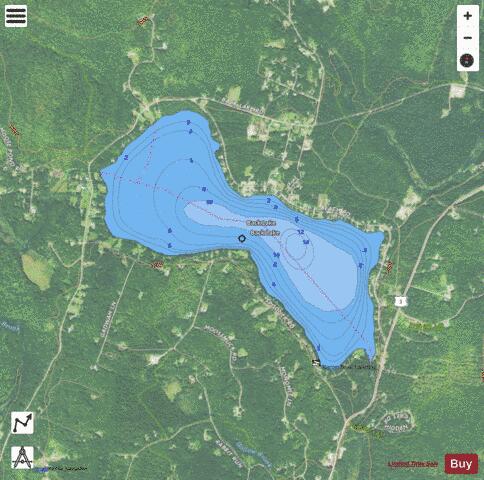 Back Lake depth contour Map - i-Boating App - Satellite