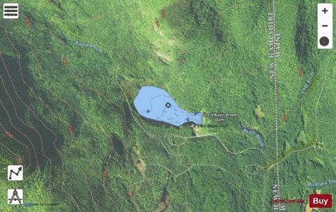 BASIN POND depth contour Map - i-Boating App - Satellite