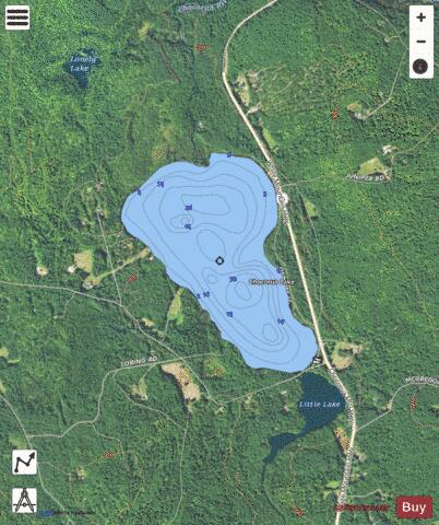 CHOCORUA LAKE depth contour Map - i-Boating App - Satellite