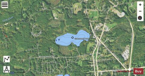 GREENWOOD POND depth contour Map - i-Boating App - Satellite