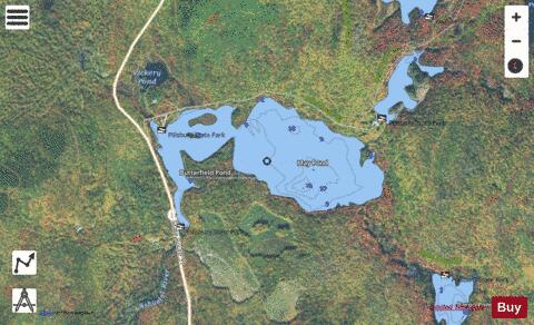MAY POND depth contour Map - i-Boating App - Satellite