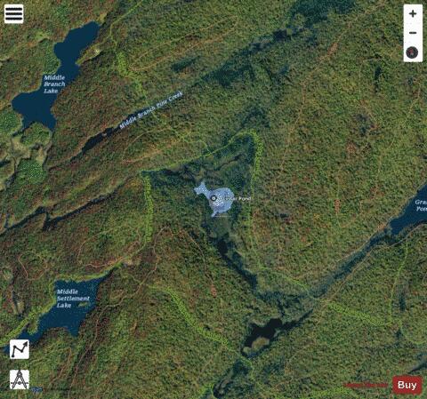 Cedar Pond depth contour Map - i-Boating App - Satellite