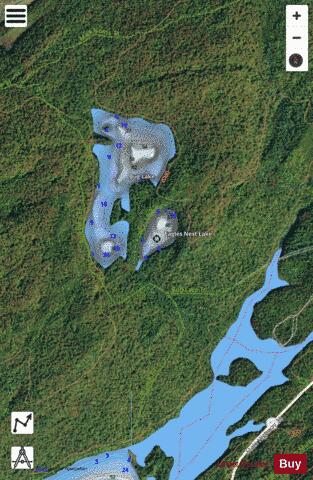 Eagles Nest Lake depth contour Map - i-Boating App - Satellite