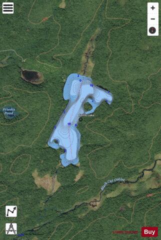 Ferris Lake depth contour Map - i-Boating App - Satellite