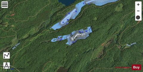 High Pond depth contour Map - i-Boating App - Satellite