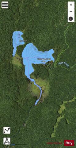 Little Woodhull Lake depth contour Map - i-Boating App - Satellite