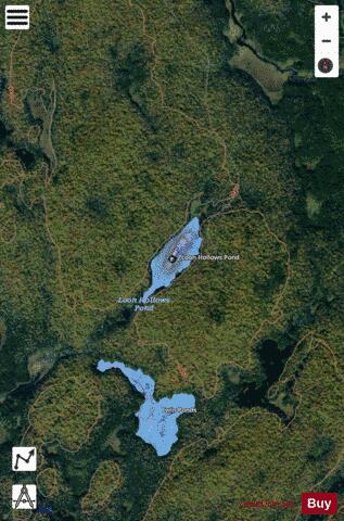 Loon Hollows Pond depth contour Map - i-Boating App - Satellite