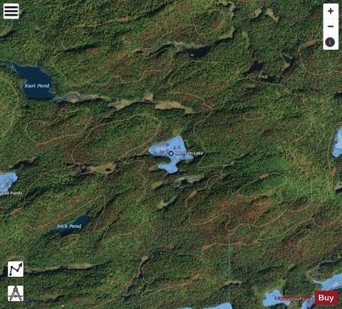 Merriam Lake depth contour Map - i-Boating App - Satellite