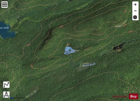 Pine Pond depth contour Map - i-Boating App - Satellite