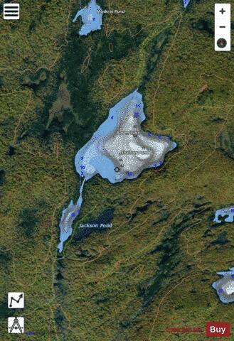 Shallow Pond depth contour Map - i-Boating App - Satellite